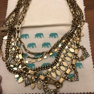 Stella & Dot Gold Statement Necklace